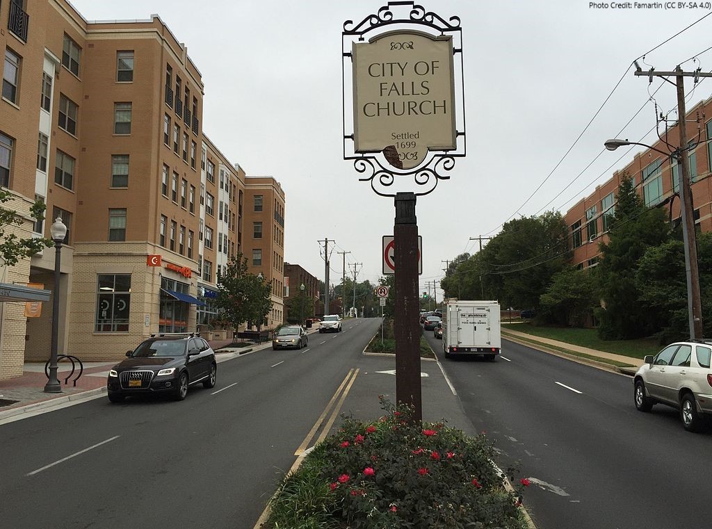 City of Falls Church entry sign